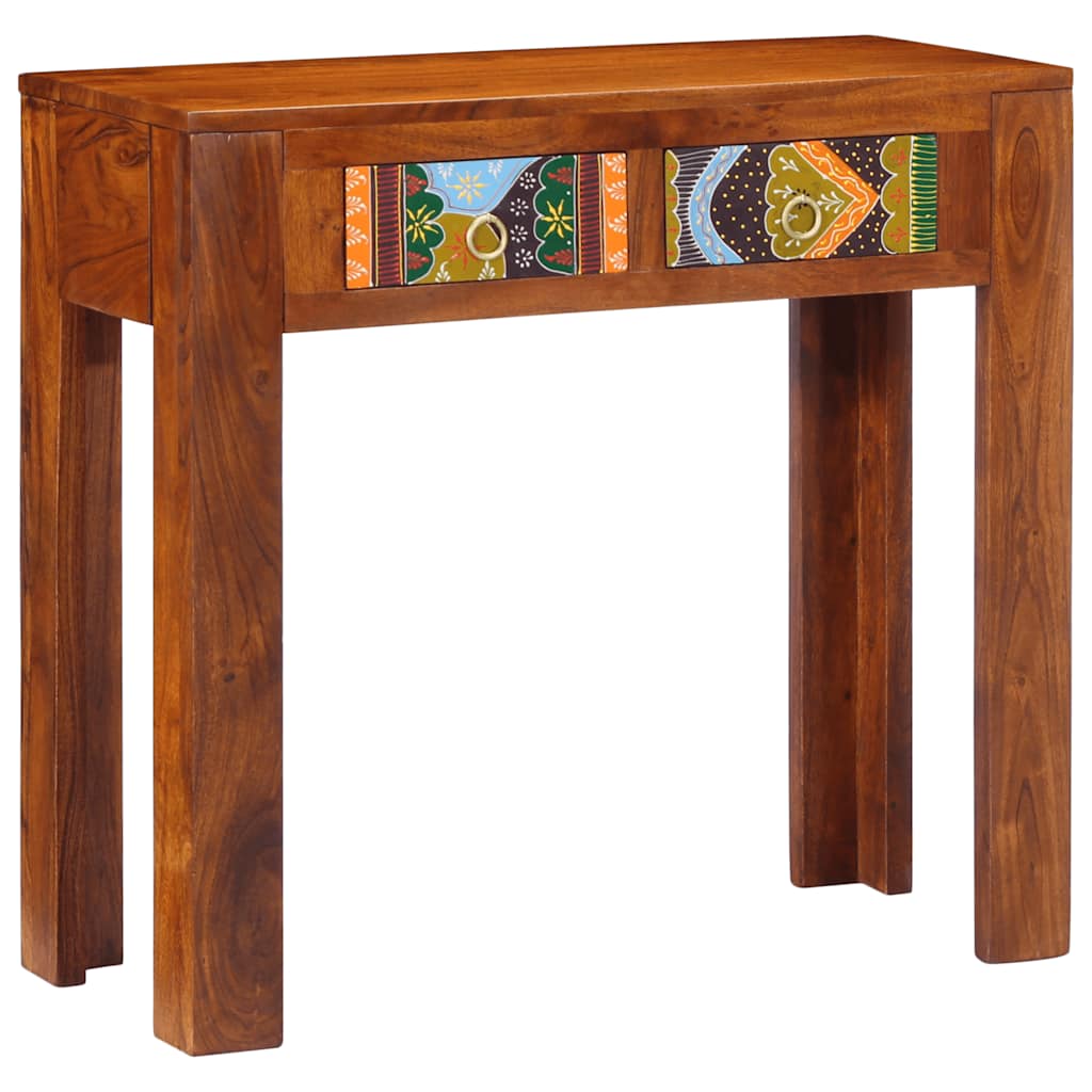 Tavolo Consolle 80x35x75 cm in Legno Massello di Acacia