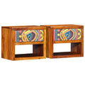 Armadio da Notte con cassetto 2 pcs Marrone 40 x 35 x 35 cm