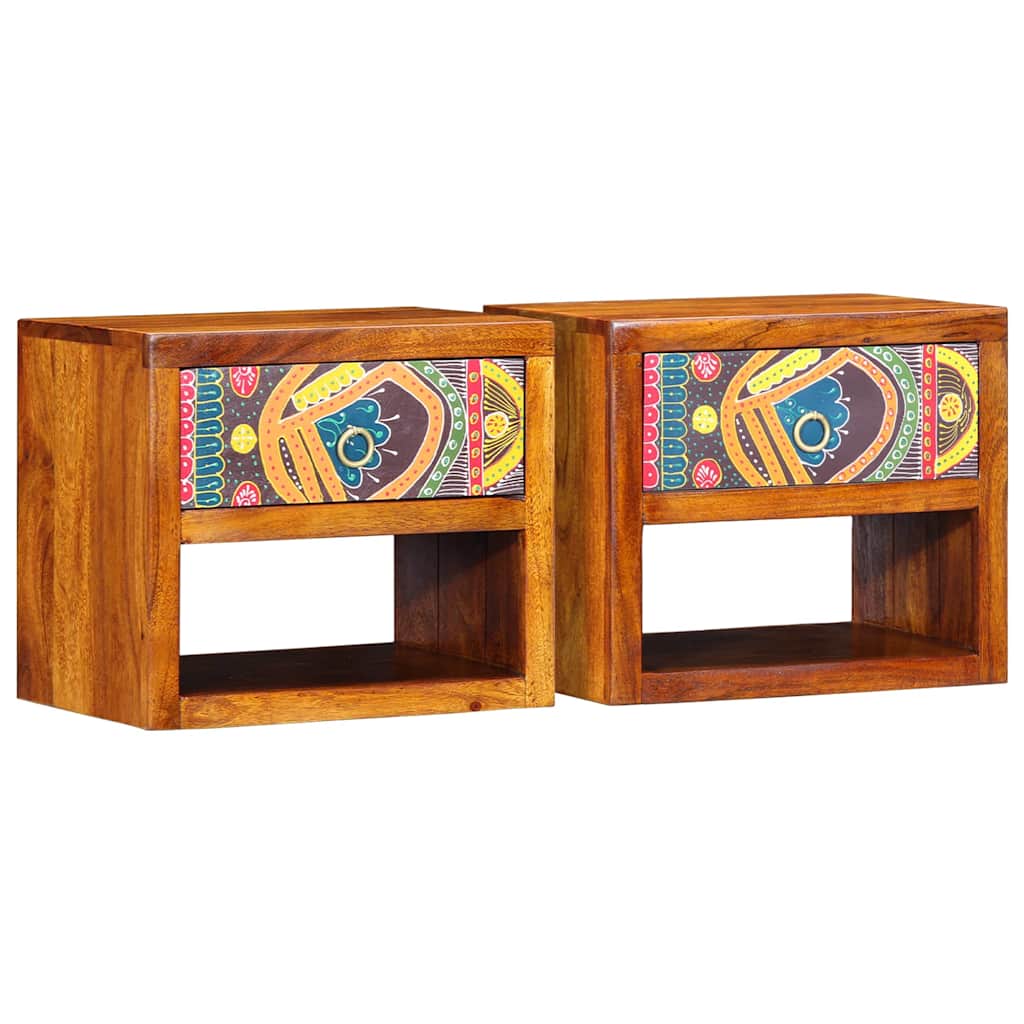 Armadio da Notte con cassetto 2 pcs Marrone 40 x 35 x 35 cm