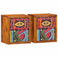 Armadio da Notte con cassetto 2 pcs Marrone 35 x 30 x 40 cm