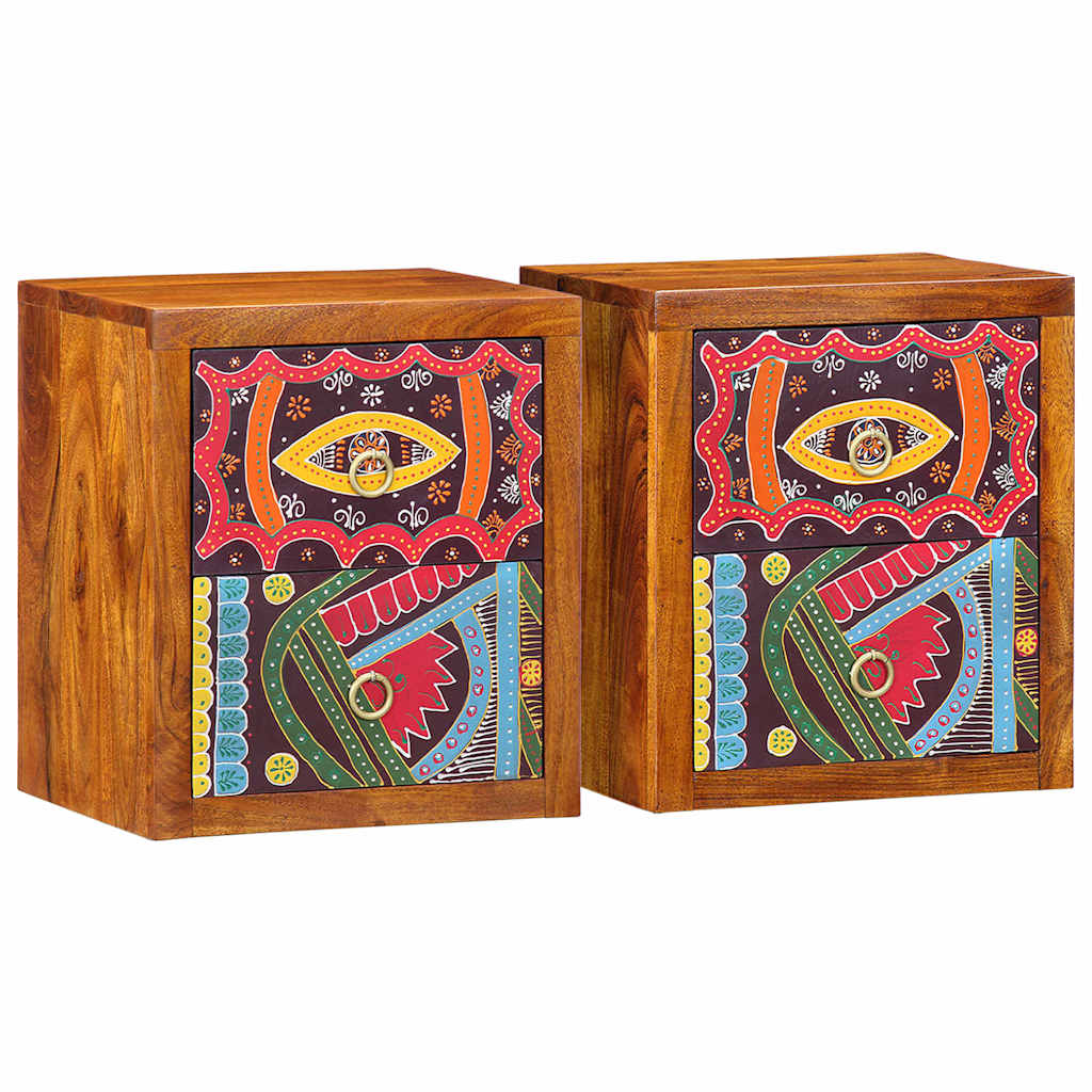 Armadio da Notte con cassetto 2 pcs Marrone 35 x 30 x 40 cm