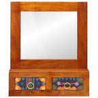 Armadietto a muro con cassetto Marrone 40 x 20 x 50 cm