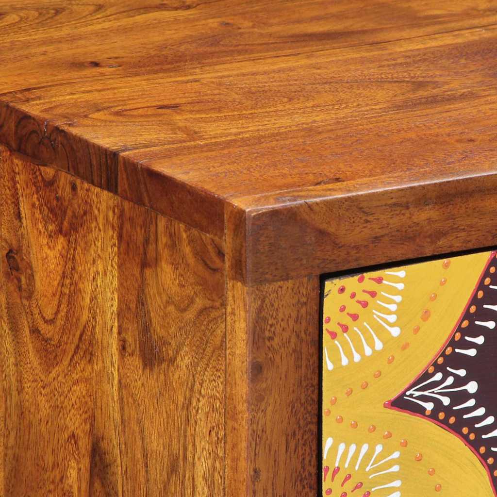Tavolino Floreale con cassetto Marrone 40 x 35 x 75 cm