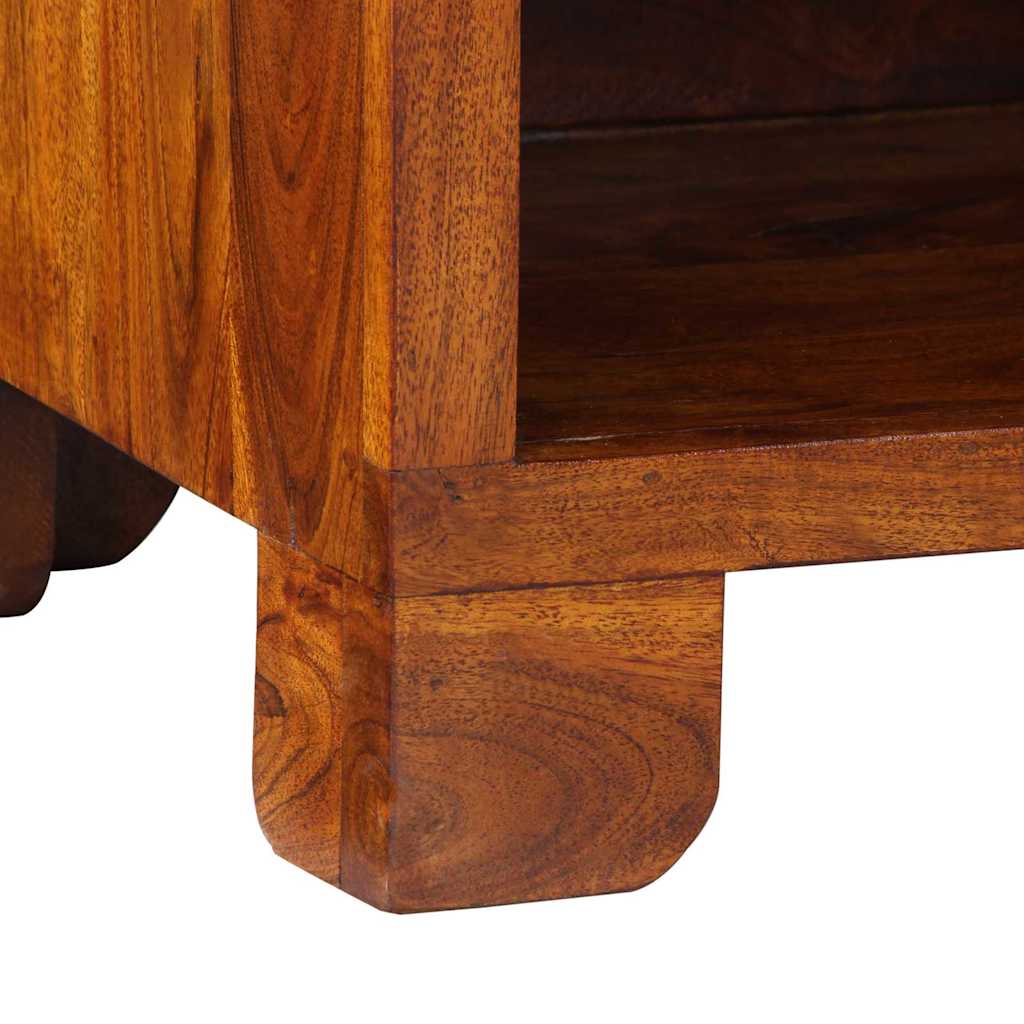 Tavolino Floreale con cassetto Marrone 40 x 35 x 75 cm