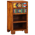 Tavolino Floreale con cassetto Marrone 40 x 35 x 75 cm