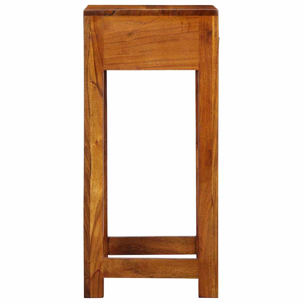 Tavolino Floreale con cassetto Marrone 35 x 35 x 75 cm