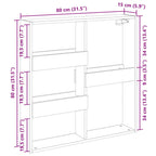 Armadietto a Muro Rovere Sonoma 80x15x80 cm Legno Multistrato