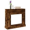Cornice per Camino Rovere Fumo 100x30x87,5 cm in Truciolato