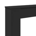 Cornice per Camino Nera 100x20x100 cm in Truciolato