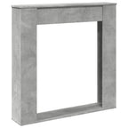 Cornice per Camino Grigio Cemento 100x20x100 cm in Truciolato