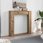 Cornice per Camino Rovere Artigianale 100x20x100 cm Truciolato