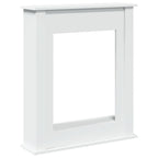 Cornice per Camino Bianca 75x20x87,5 cm in Truciolato