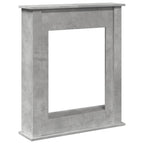 Cornice per Camino Grigio Cemento 75x20x87,5 cm in Truciolato