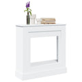 Cornice per Camino Bianca 90x30x90 cm in Truciolato