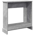 Cornice per Camino Grigio Cemento 90x30x90 cm in Truciolato