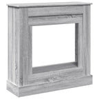 Cornice per Camino Grigio Sonoma 90x30x90 cm in Truciolato