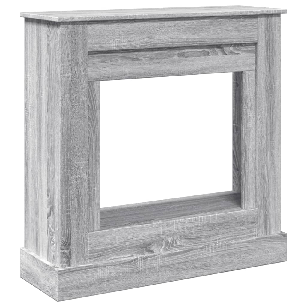 Cornice per Camino Grigio Sonoma 90x30x90 cm in Truciolato