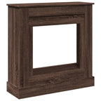 Cornice per Camino Rovere Marrone 90x30x90 cm in Truciolato