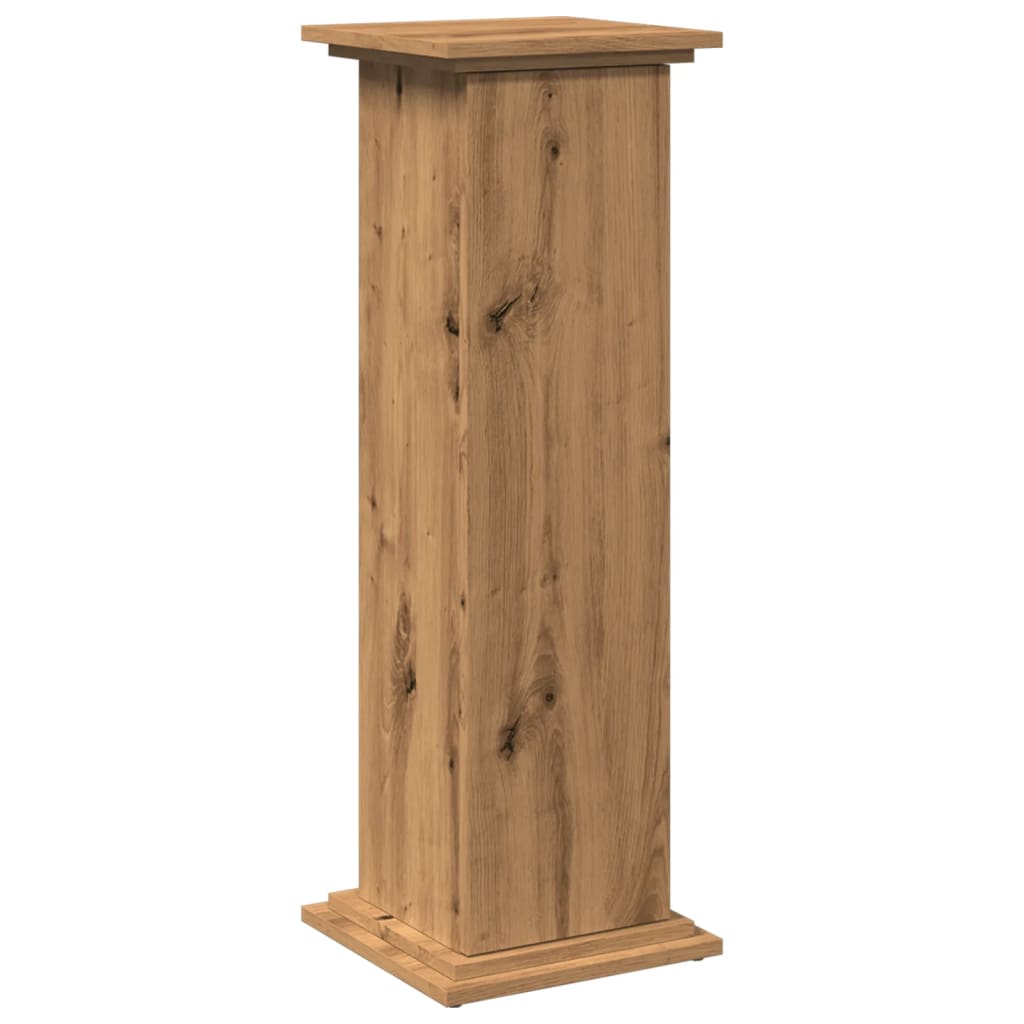 Espositore Portaoggetti Rovere Artigianale 31x30x90 Truciolato
