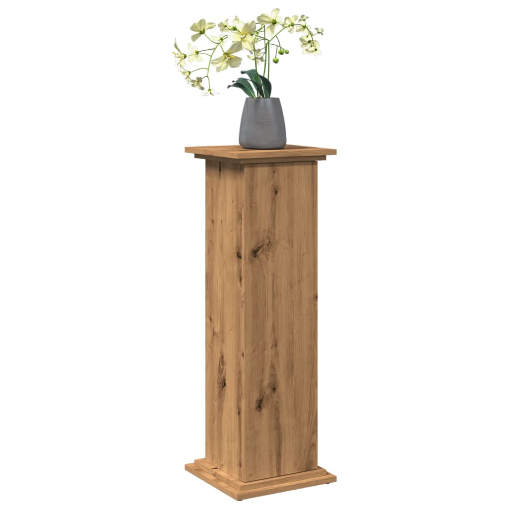 Espositore Portaoggetti Rovere Artigianale 31x30x90 Truciolato