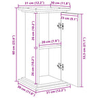 Supporto Espositivo Portaoggetti Bianco 31x30x60 cm Truciolato