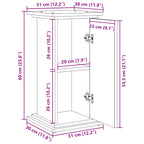 Espositore con Portaoggetti Rovere Sonoma 31x30x60cm Truciolato
