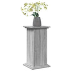 Espositore con Portaoggetti Grigio Sonoma 31x30x60cm Truciolato