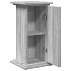 Espositore con Portaoggetti Grigio Sonoma 31x30x60cm Truciolato