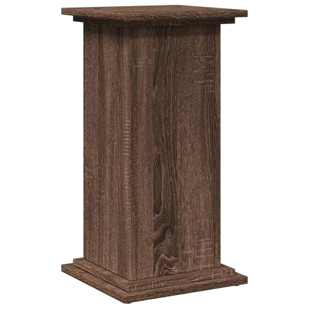 Espositore con Portaoggetti Rovere Marrone 31x30x60 Truciolato