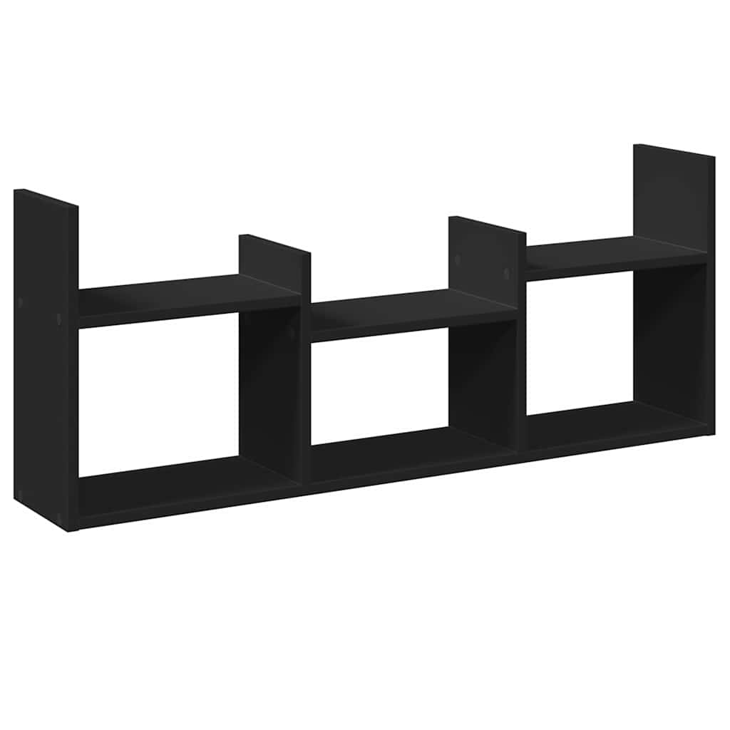 Mobile a Parete 100x18x40 cm Nero in Legno Multistrato