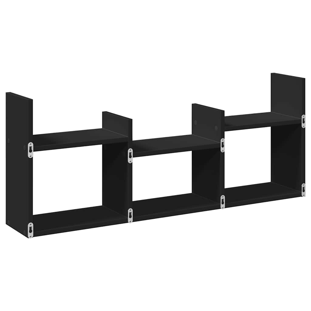 Mobile a Parete 100x18x40 cm Nero in Legno Multistrato