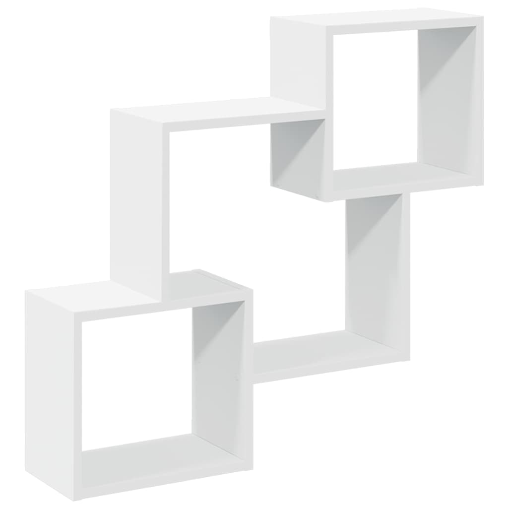 Mobile a Parete 78x18x71 cm Bianco in Legno Multistrato