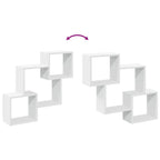 Mobile a Parete 78x18x71 cm Bianco in Legno Multistrato