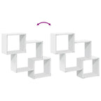 Mobile a Parete 78x18x71 cm Bianco in Legno Multistrato