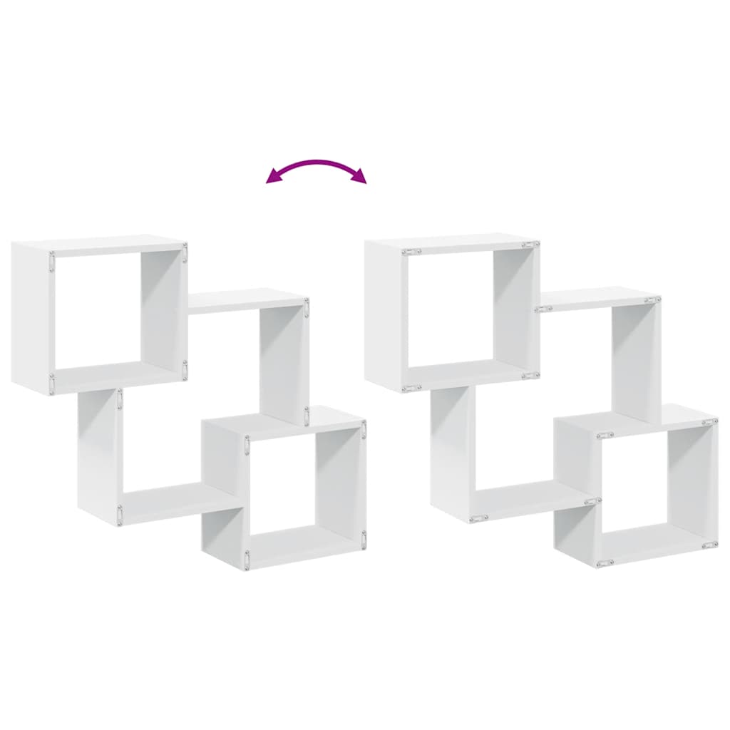 Mobile a Parete 78x18x71 cm Bianco in Legno Multistrato