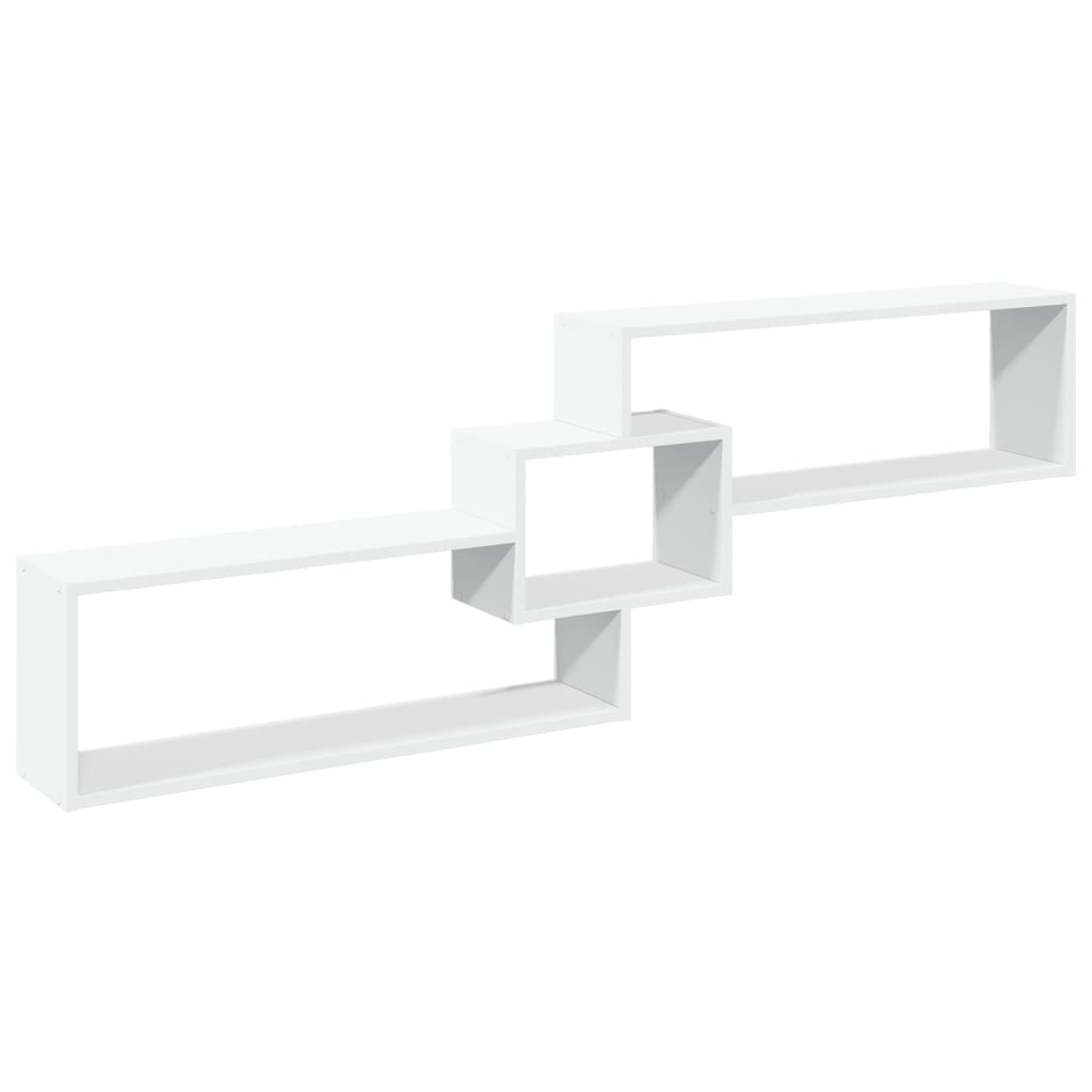 Mobile a Parete 158x18x53 cm Bianco in Legno Multistrato