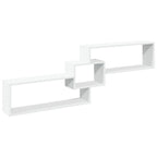 Mobile a Parete 158x18x53 cm Bianco in Legno Multistrato