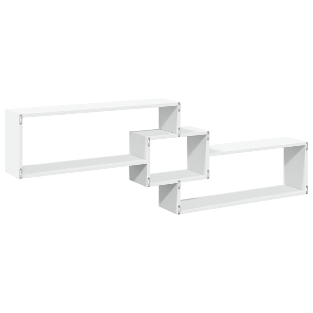 Mobile a Parete 158x18x53 cm Bianco in Legno Multistrato