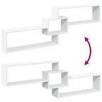 Mobile a Parete 158x18x53 cm Bianco in Legno Multistrato