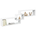 Mobile a Parete 158x18x53 cm Bianco in Legno Multistrato