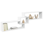 Mobile a Parete 158x18x53 cm Bianco in Legno Multistrato