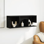 Mobile a Parete 80x20x30 cm Nero in Legno Multistrato