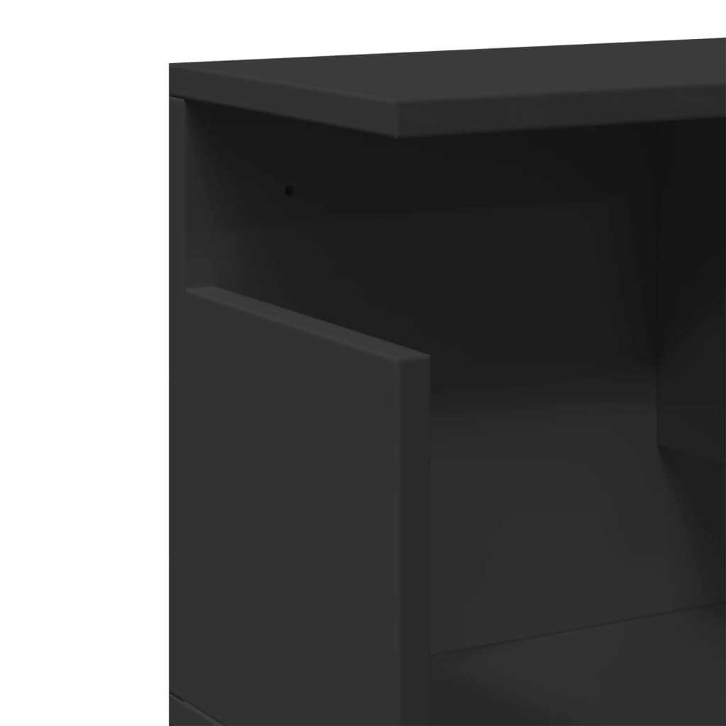 Mobile a Parete 80x20x30 cm Nero in Legno Multistrato