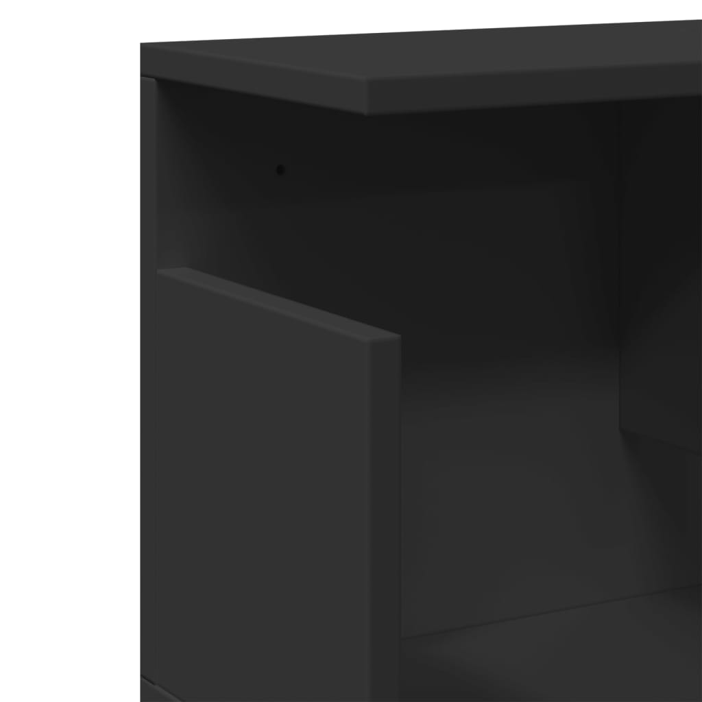 Mobile a Parete 100x20x30 cm Nero in Legno Multistrato