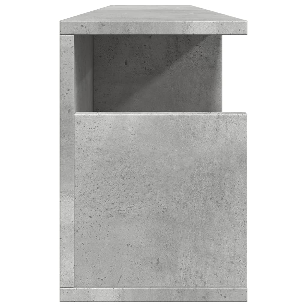 Mobile a Parete 100x20x30cm Grigio Cemento in Legno Multistrato