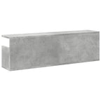 Mobile a Parete 100x20x30cm Grigio Cemento in Legno Multistrato