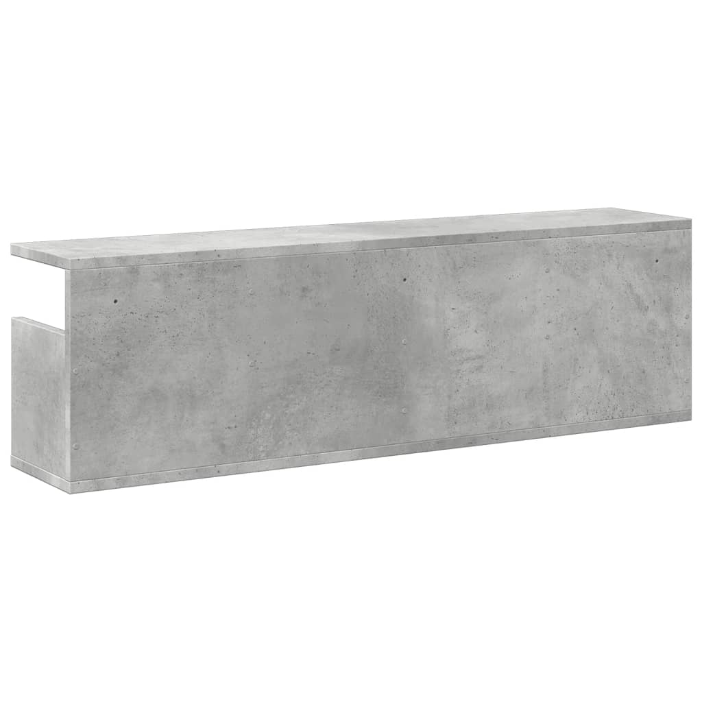Mobile a Parete 100x20x30cm Grigio Cemento in Legno Multistrato