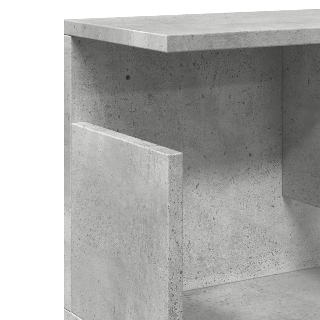 Mobile a Parete 100x20x30cm Grigio Cemento in Legno Multistrato