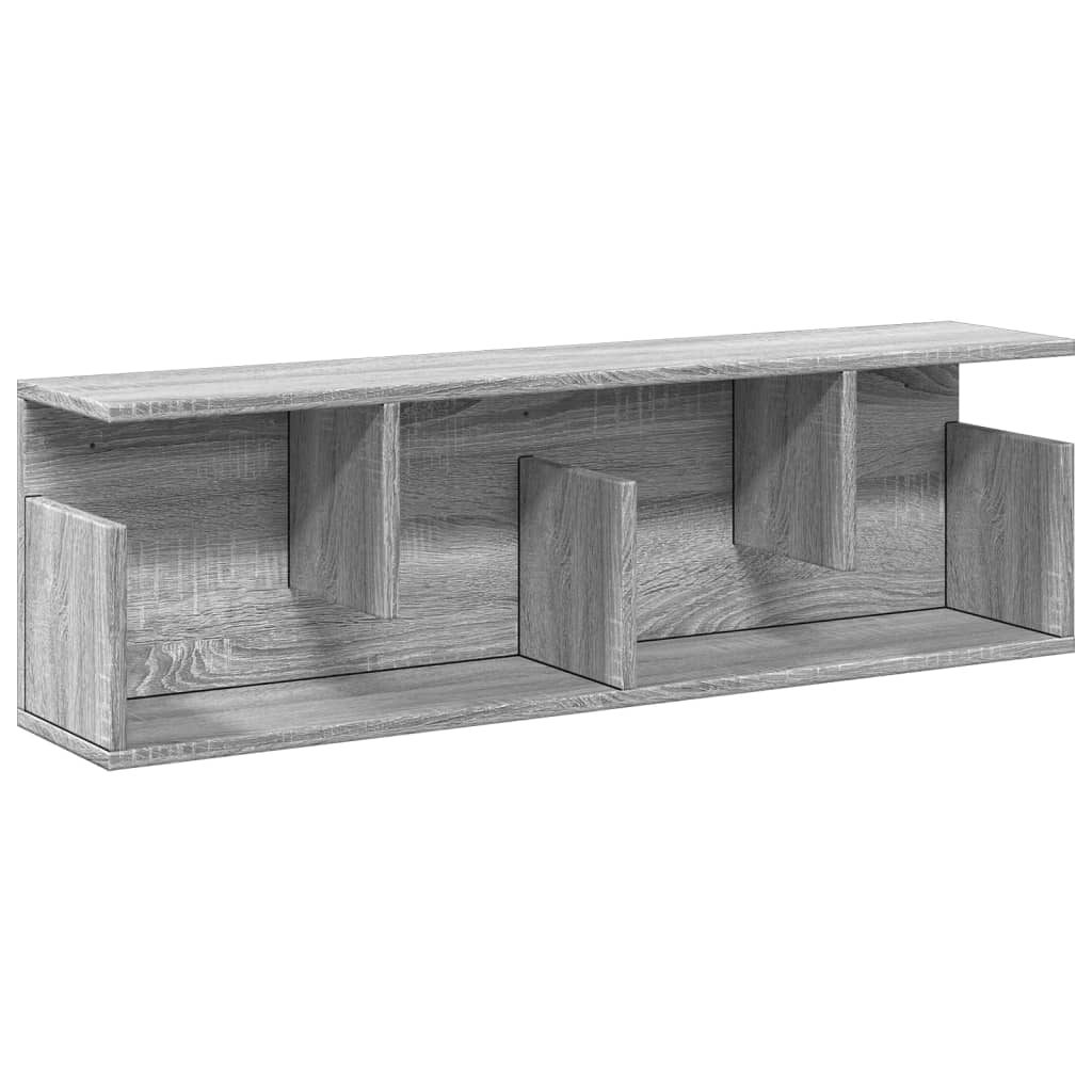 Mobile a Parete 100x20x30 cm Grigio Sonoma in Legno Multistrato