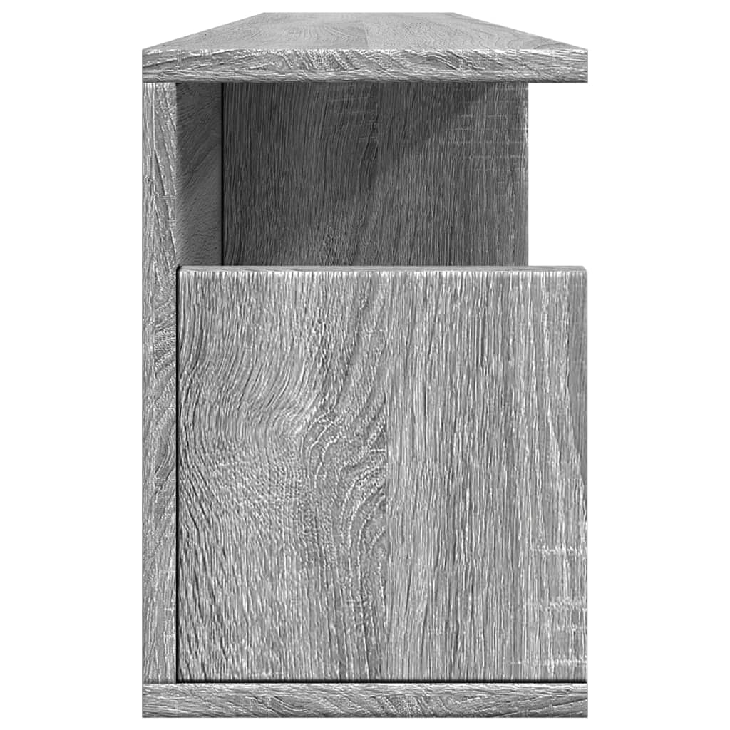 Mobile a Parete 100x20x30 cm Grigio Sonoma in Legno Multistrato